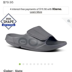 Oofos WOMEN'S OOAHH SPORT FLEX SANDAL - SLATE